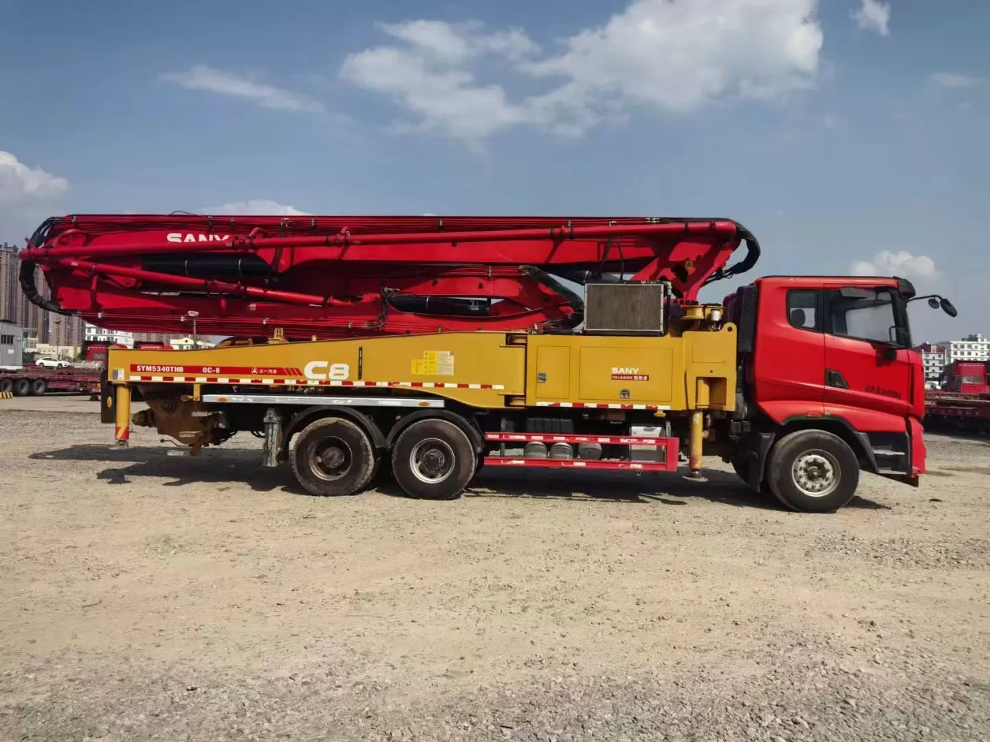 qualità 2020 sany boom pump autopompa per calcestruzzo montata su camion da 49 m su telaio sany