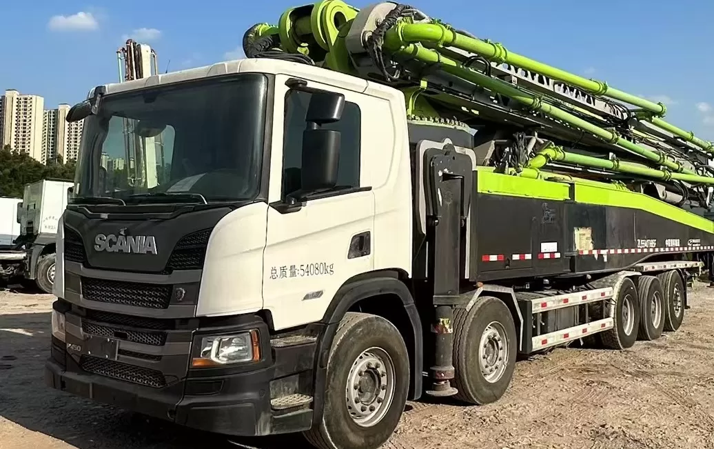 qualità 2021 zoomlion boom pump autopompa per calcestruzzo montata su camion da 67 m su telaio scania