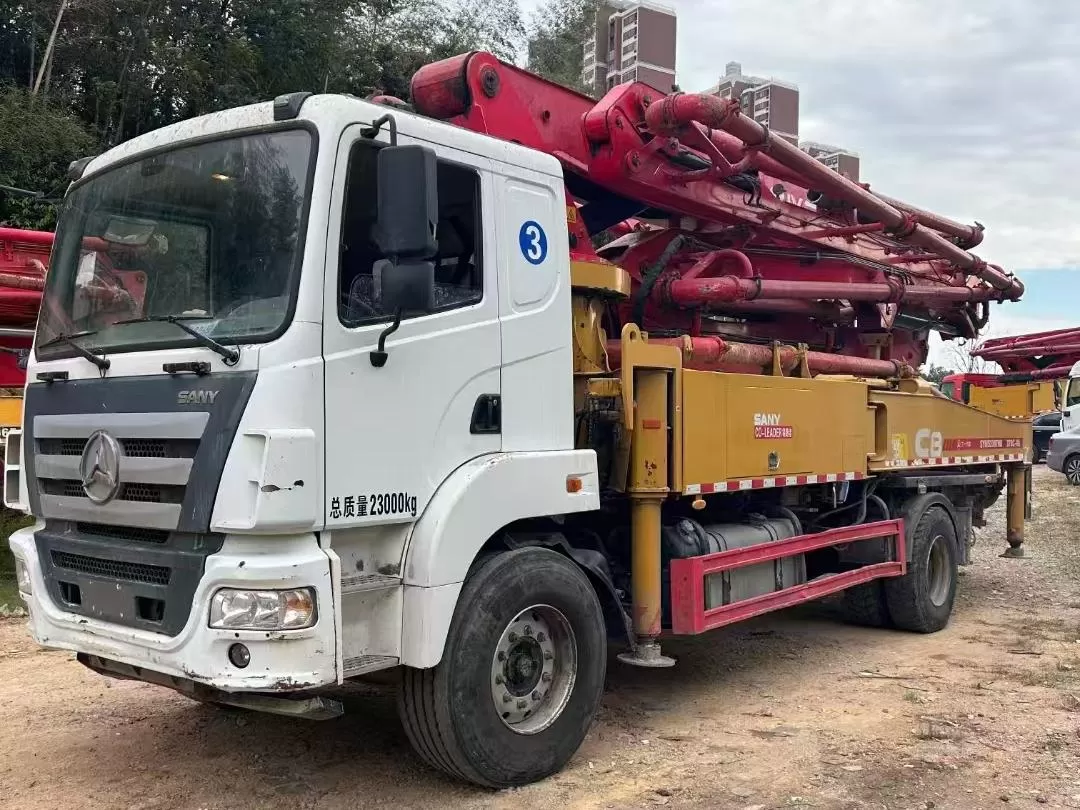 2020 sany boom pump 37m autopompa per calcestruzzo montata su camion su telaio sany