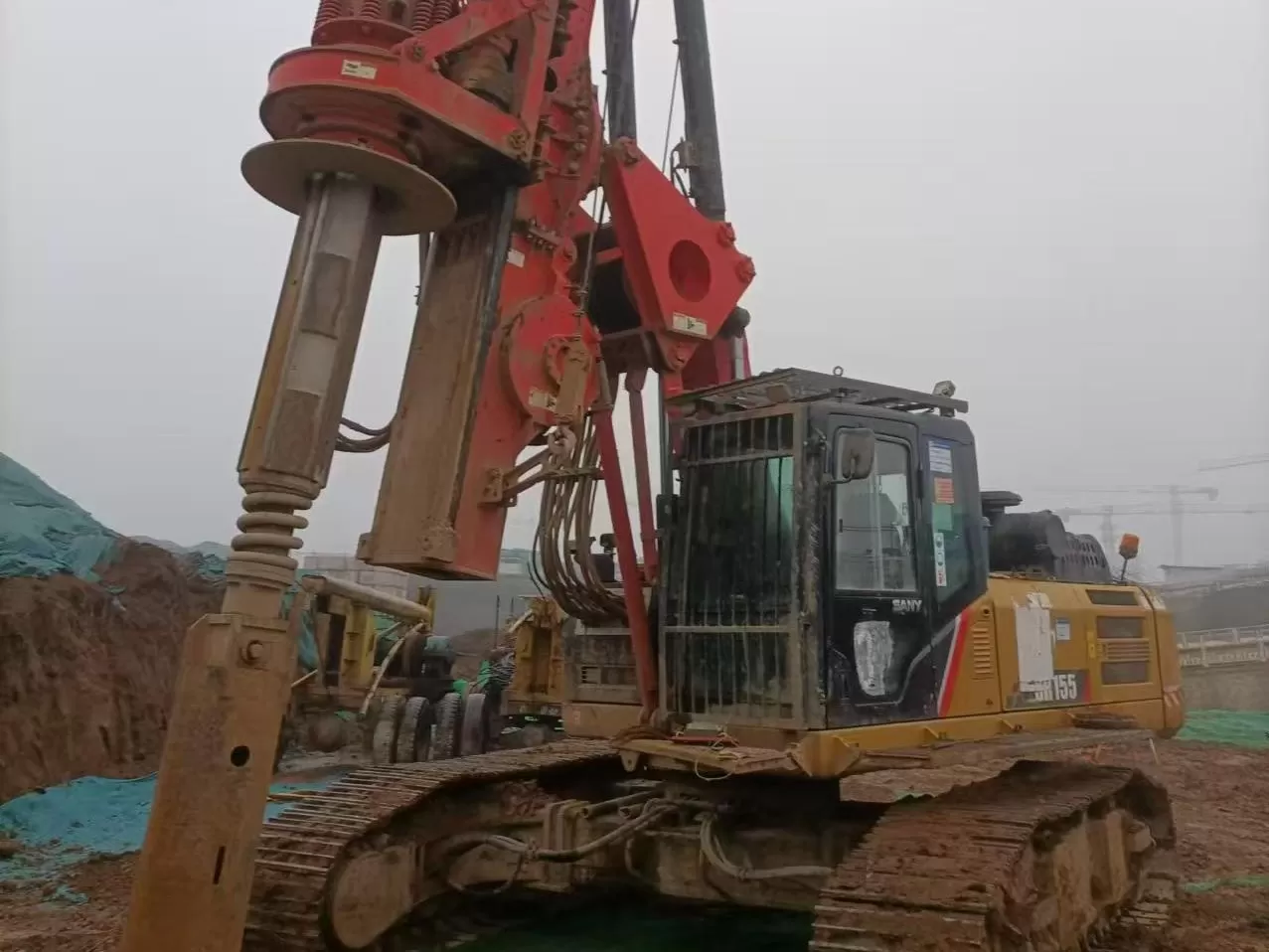 2019 impianto di perforazione a rotazione con terna sany piling machinery sr155 per trapano di fondazione